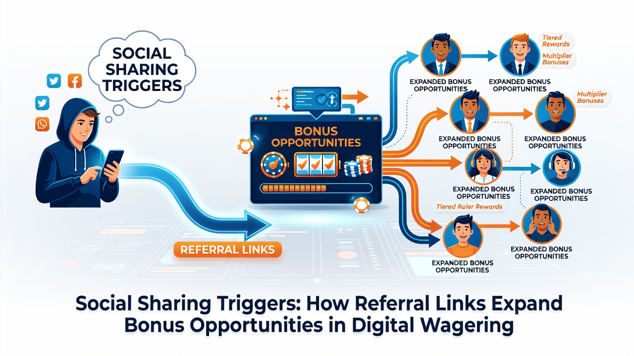 Dashboard showing referral earnings and bonus tiers expanding through social sharing activity
