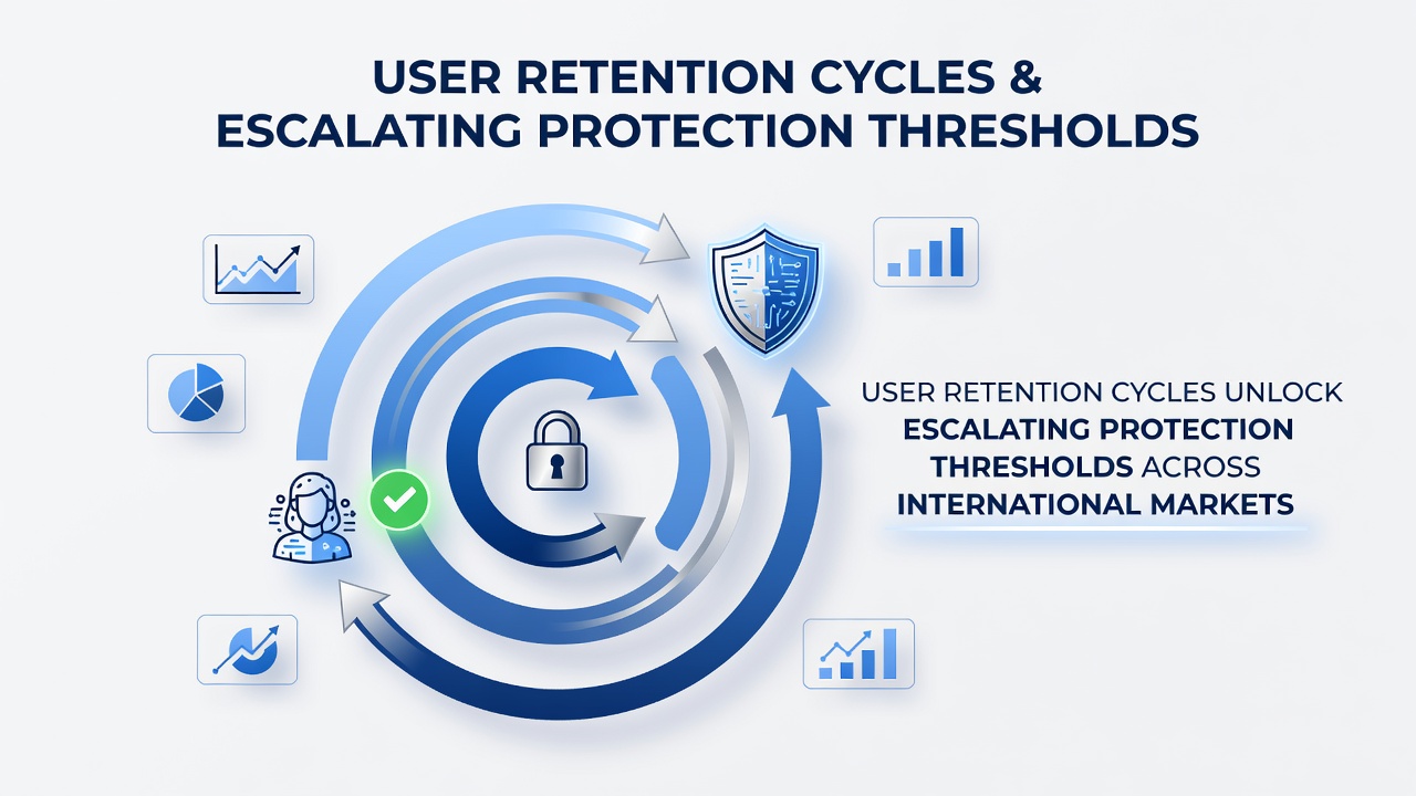 Chart displaying international variations in retention cycle timelines and protection threshold escalations
